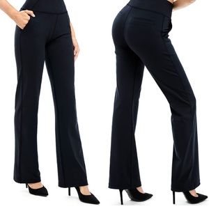 NICEWIN High Waisted Women's Dress Pants with Pockets, Yoga Pants Work Pants M